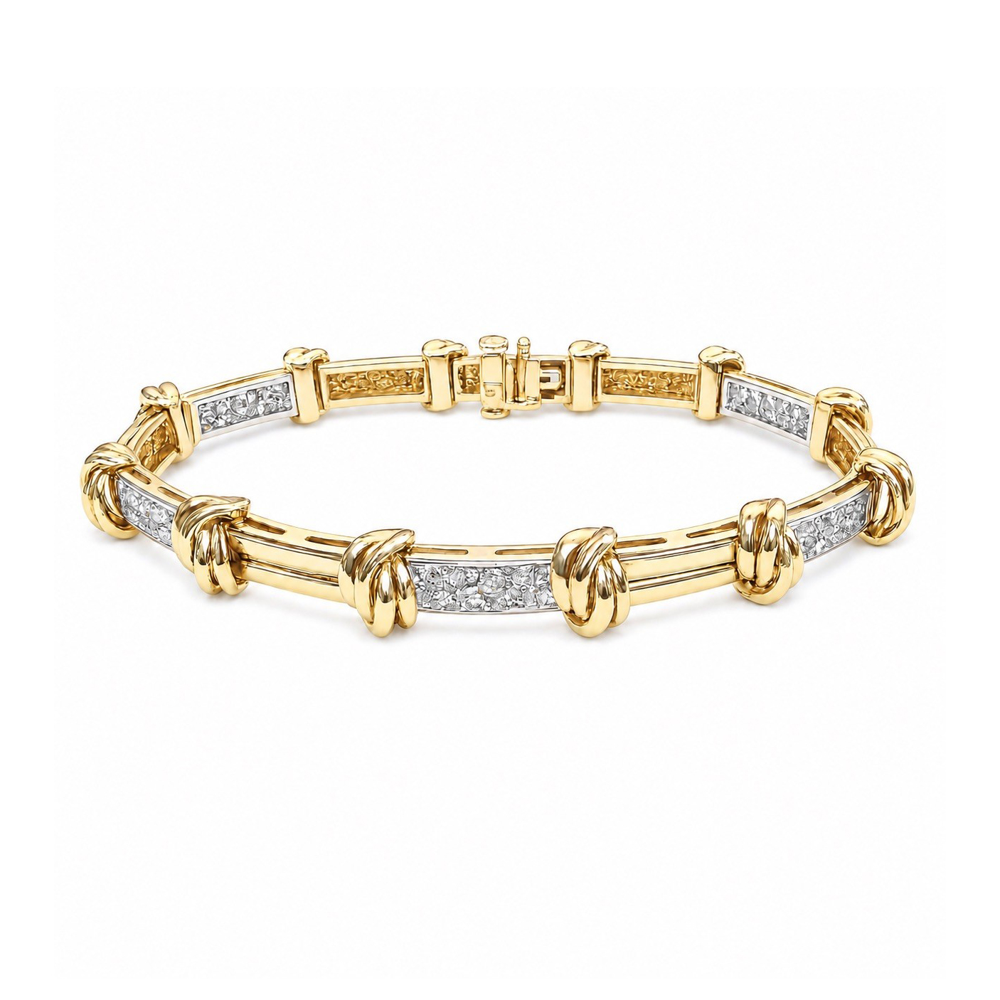 18K Knot Motif Diamond Bracelet